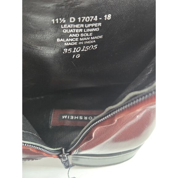 Florsheim Essex Moc Toe Zipper Boot Black Cherry Leather Sz 11.5 D NEW main image 7